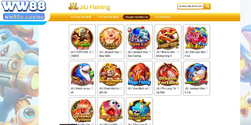 Giới thiệu sơ lược về sảnh bắn cá JILI tại WW88